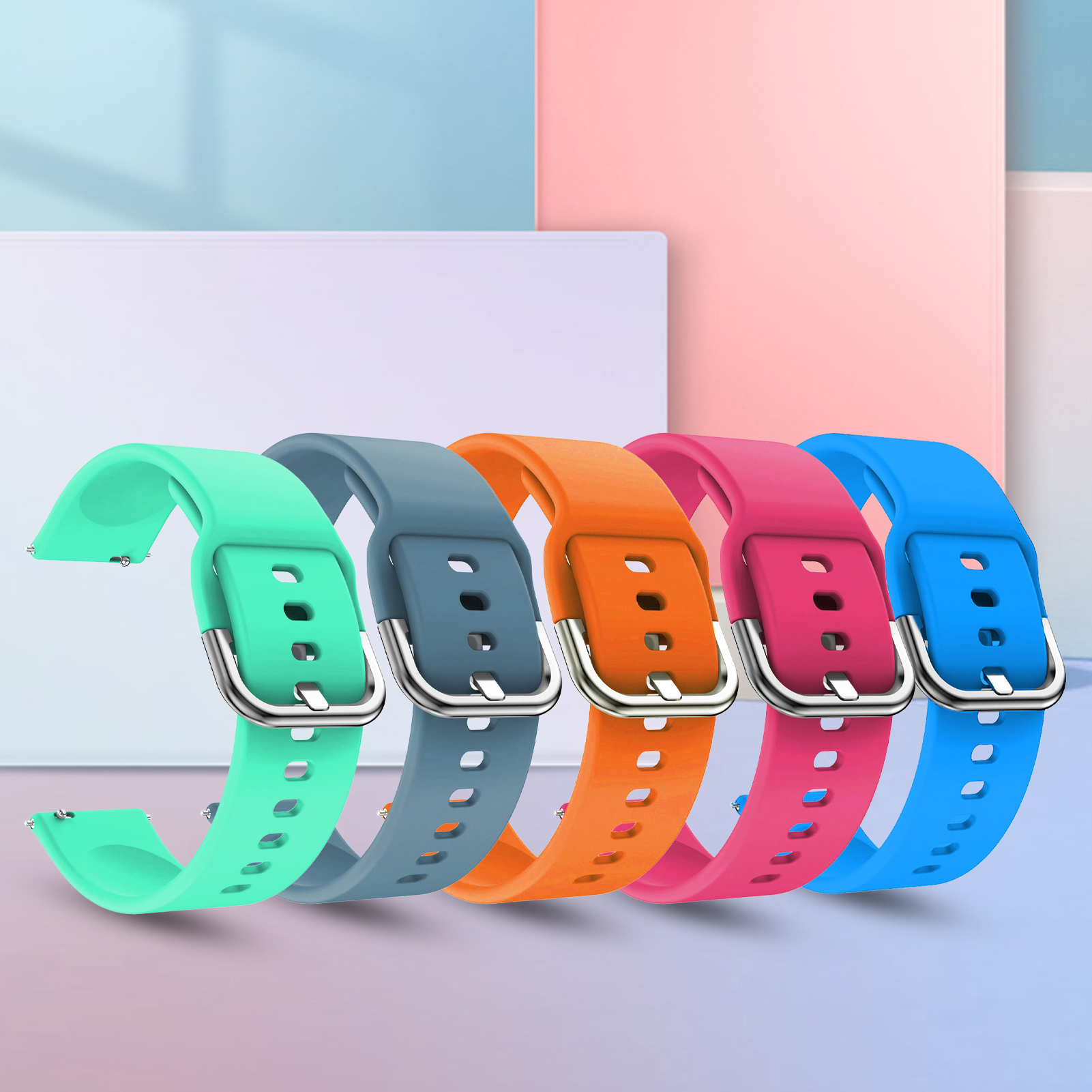 Talent Star Simple Wrist Strap Comfortable Shockproof Unisex 20mm Smartwatch Band Strap