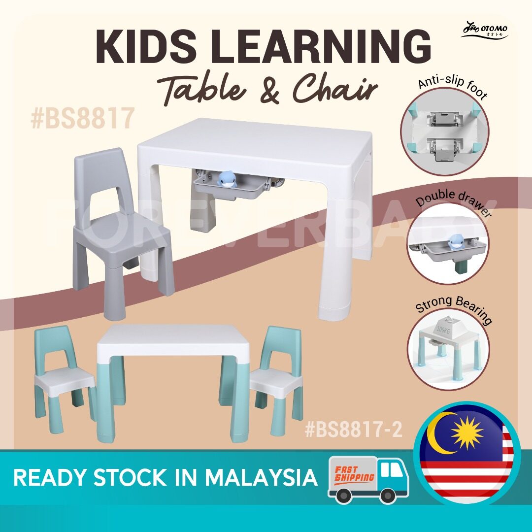 [10.10 SALES] OTOMO Kids table kids chair study table with chair kids
