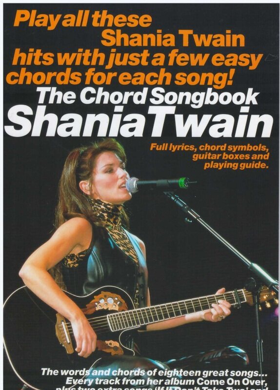The Chord Songbook Shania Twain (25Cm X 17CM) / Music Book / Guitar Book / Guitar Chord Book / Song Book / Voice Book Malaysia
