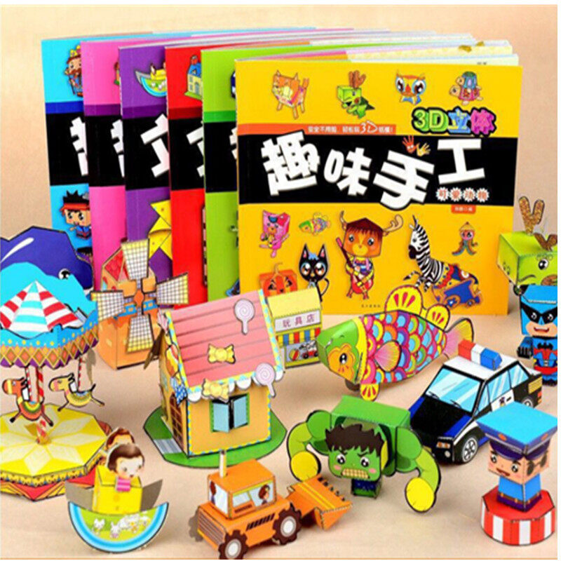 6 Sách Trẻ Em Xếp Hình Thủ Công 3D Vui Origami Sách Giấy Gấp Và Origami 65 Phong Cách Trẻ Em DIY Dễ Dàng Hoạt Động Bộ đồ Chơi Mẫu Giáo Quà Tặng