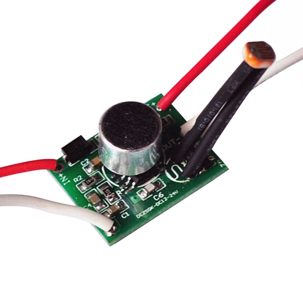 FocusAi DC 3V‑30V Sound Control Switch Module Solar Light Sensor Module Circuit Board Low Voltage Sound and Light Control Switch Module