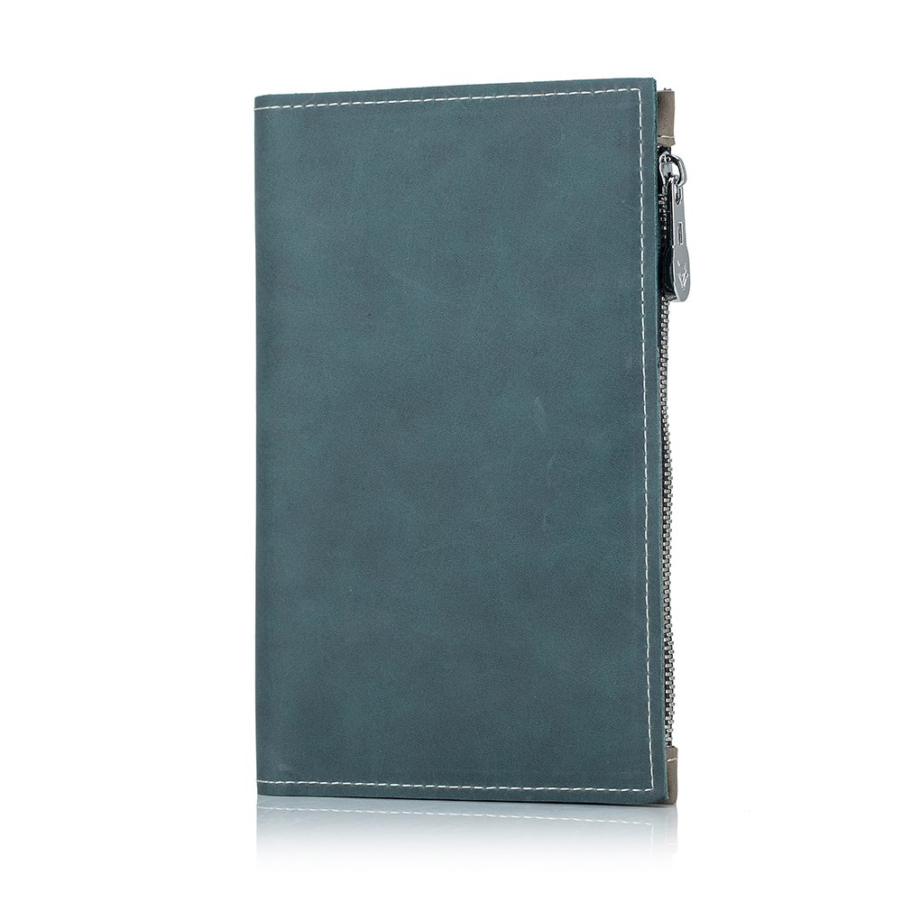 Genuine Leather Passport Holder Cowhide Anti-Theft Travel Wallet Multifunctional Zipper Slim Ticket Holder ID Pouch