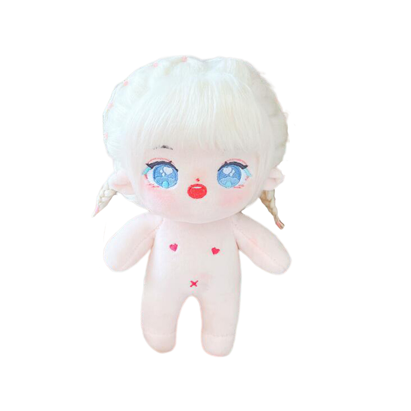 20cm Naked Cloth Doll Fluffy Cute Doll Dress Up No Attributes Stuffed Idol Doll Toy Girl Humanoid Cotton Doll Kids Girls Gift 20cm Lovely Plush