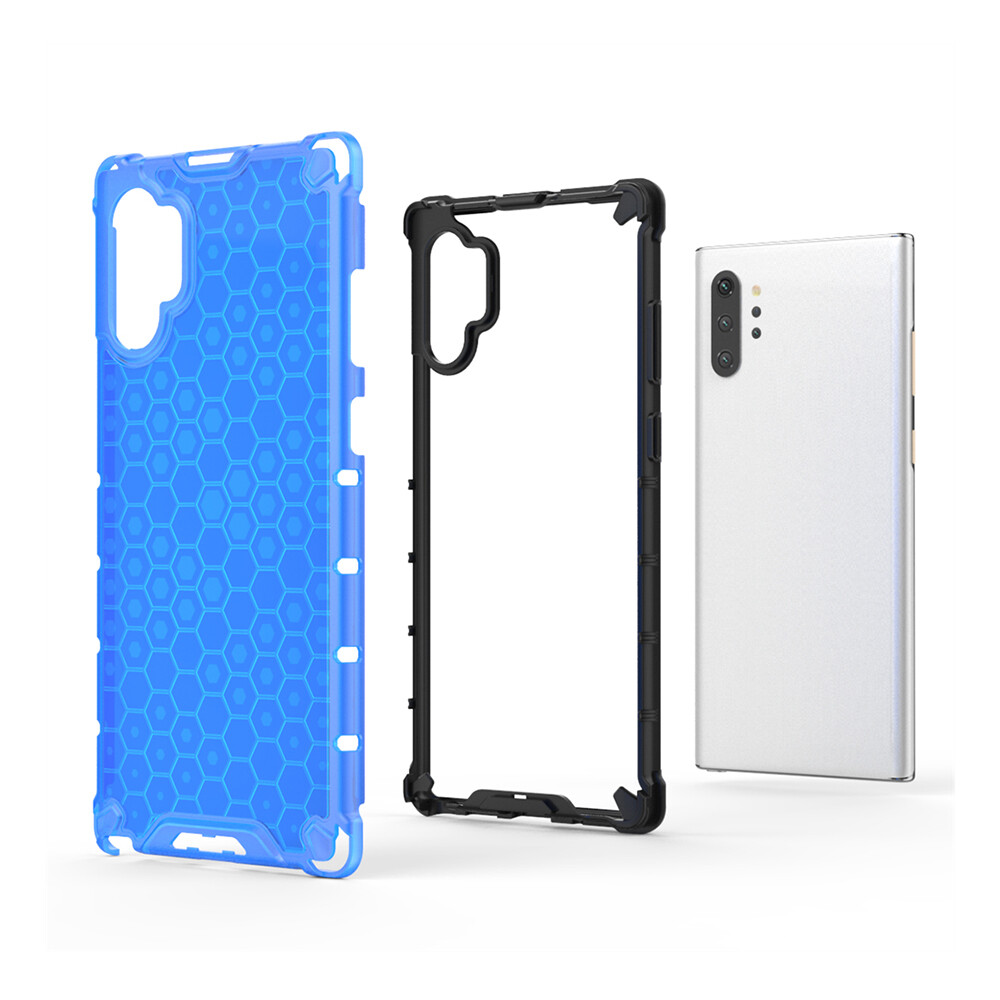 UFLAXE Honeycomb Shockproof Hard Case for Samsung Galaxy Note 10 / Note 10 Plus / Note 10 Lite Full Protection Clear Translucent Case Durable Back Cover anti-shock Protective Casing