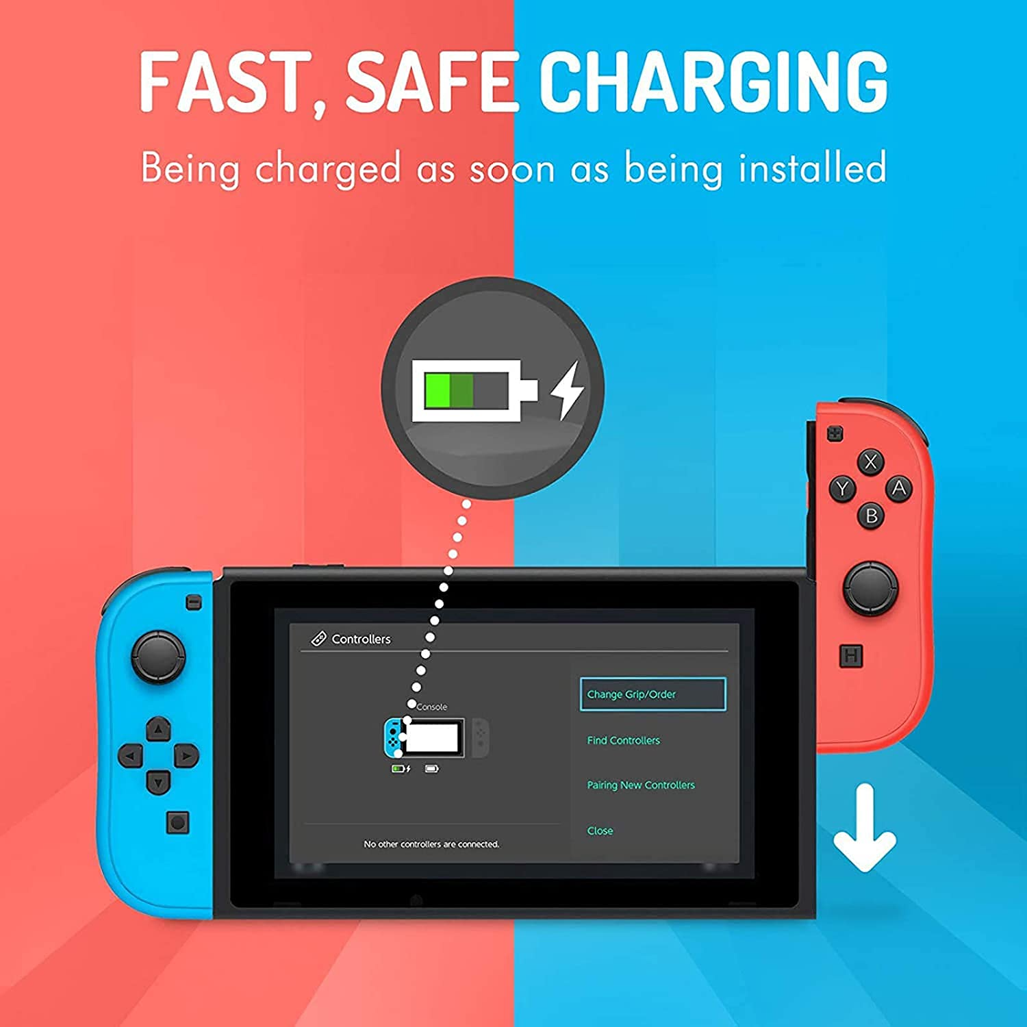 Bộ Điều Khiển Joy Con Thay Thế Cho Nintendo Switch, Bộ Điều Khiển Không Dây Công Tắc L/R, Bộ Điều Khiển Từ Xa Tay Cầm Chơi Game Cho Nintendo Switch Console