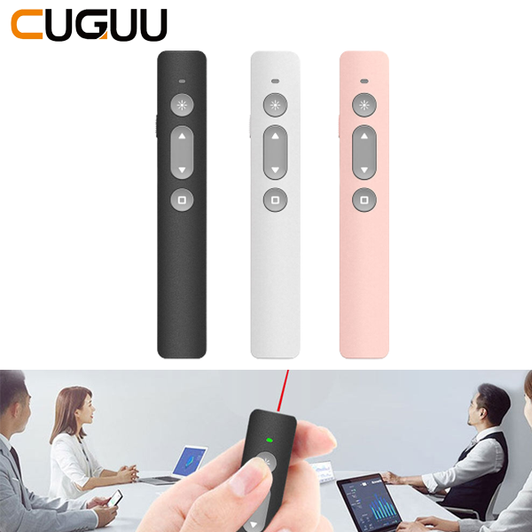 CUGUU PowerPoint Presenter Laser Pointer ชาร์จใหม่ได้2.4GHZ PPT Clicker ...