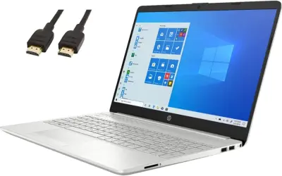 2021 HP Laptop 15.6" HD Touch Screen, 11th Gen Intel Core i5-1135G7(Beat i7-1065G7), 32GB RAM, 1TB SSD, 1TB HDD, Backlit Keyboard, HDMI, Wi-Fi, Webcam, Windows 10 | VAATE HDMI Cable