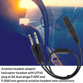 Máy bay trực thăng hàng không chung headphone adapter kết nối tai nghe máy bay thông tin liên lạc tai nghe chuyển đổi 7