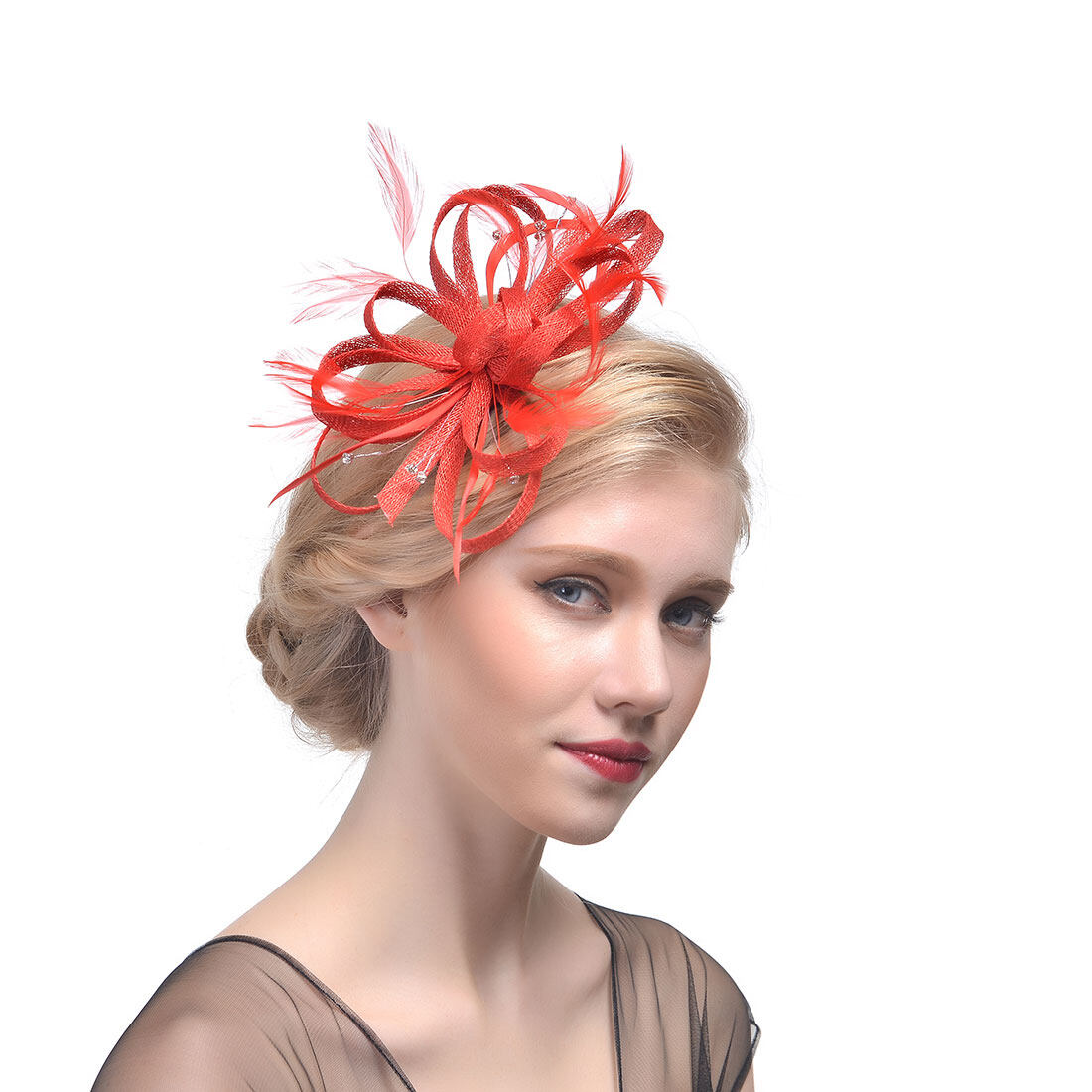 blood orange fascinator