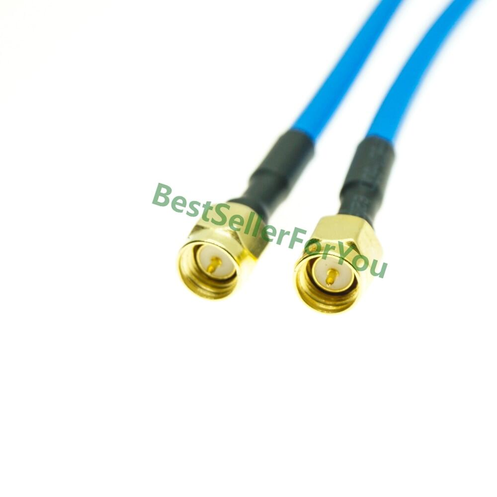 Sma Male To Sma Male Plug Straight Rf Coax Pigtail Semi-rigid Cable Rg402 Blue