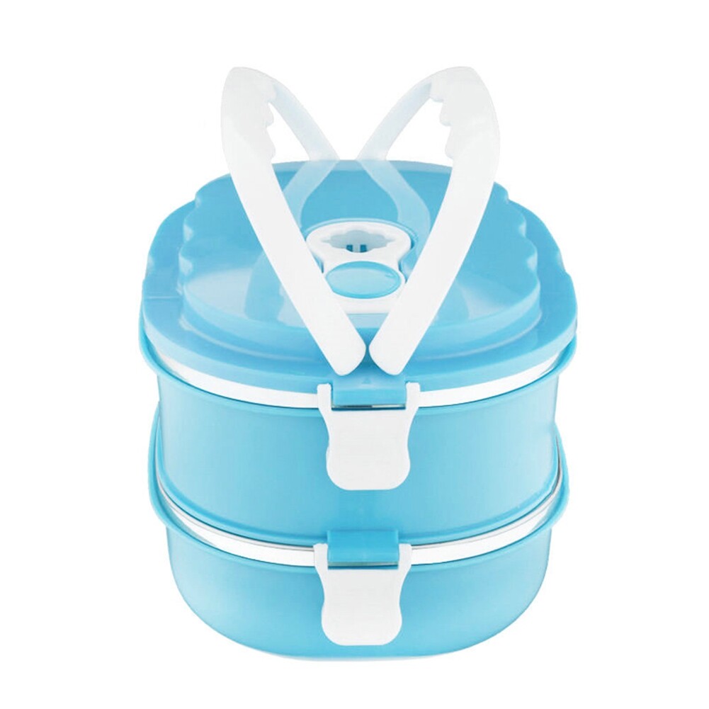 Terylin 1/2 Layer Rectangle Stainless Steel Thermal Lunch Box Food Storage Container
