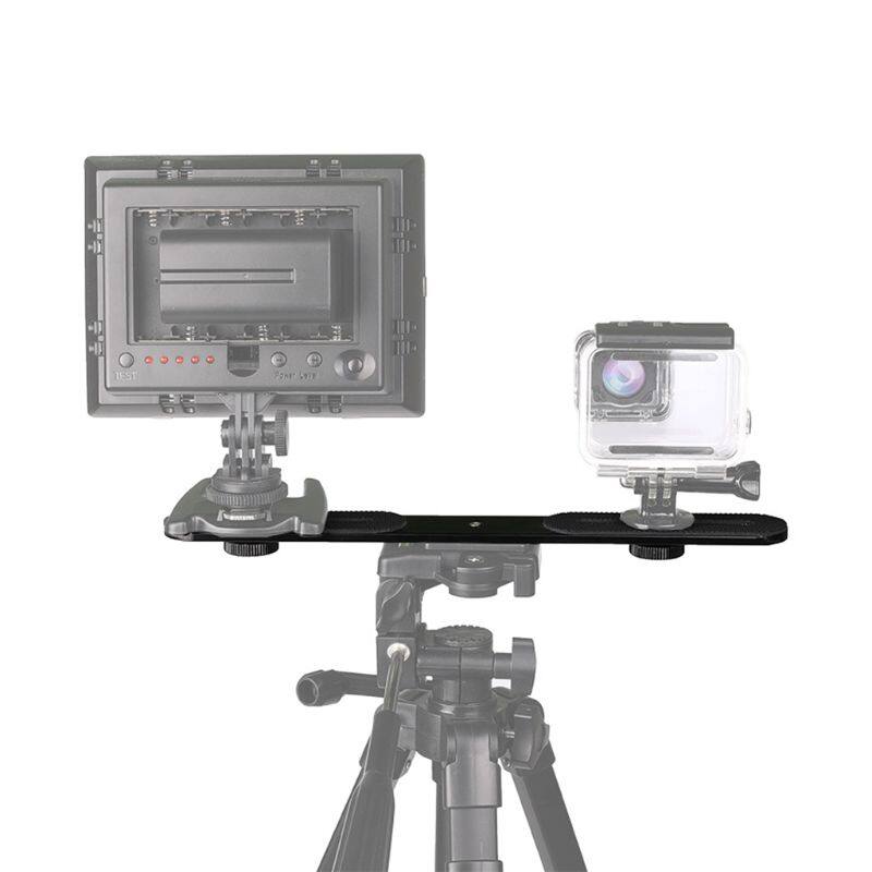 Giá Đỡ Khung Đèn Flash Kép Đa Năng Với 2 Ốc Vít Bộ Chuyển Đổi 1/4 "Cho Chân Máy Ảnh Studio Light Stand Máy Ảnh DSLR Kỹ Thuật Số Với Các Lỗ Vít 1/4"