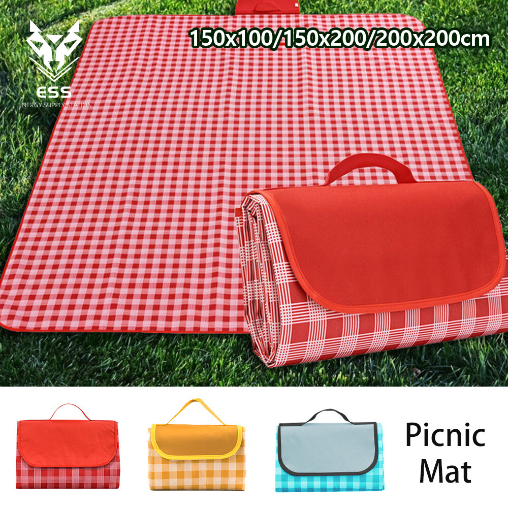 Picnic Mat Camping Mat Outdoor Portable Beach Blanket Folding Mat Thick Easy To Clean Waterproof Camping Equipment Mat Hiking Accessory