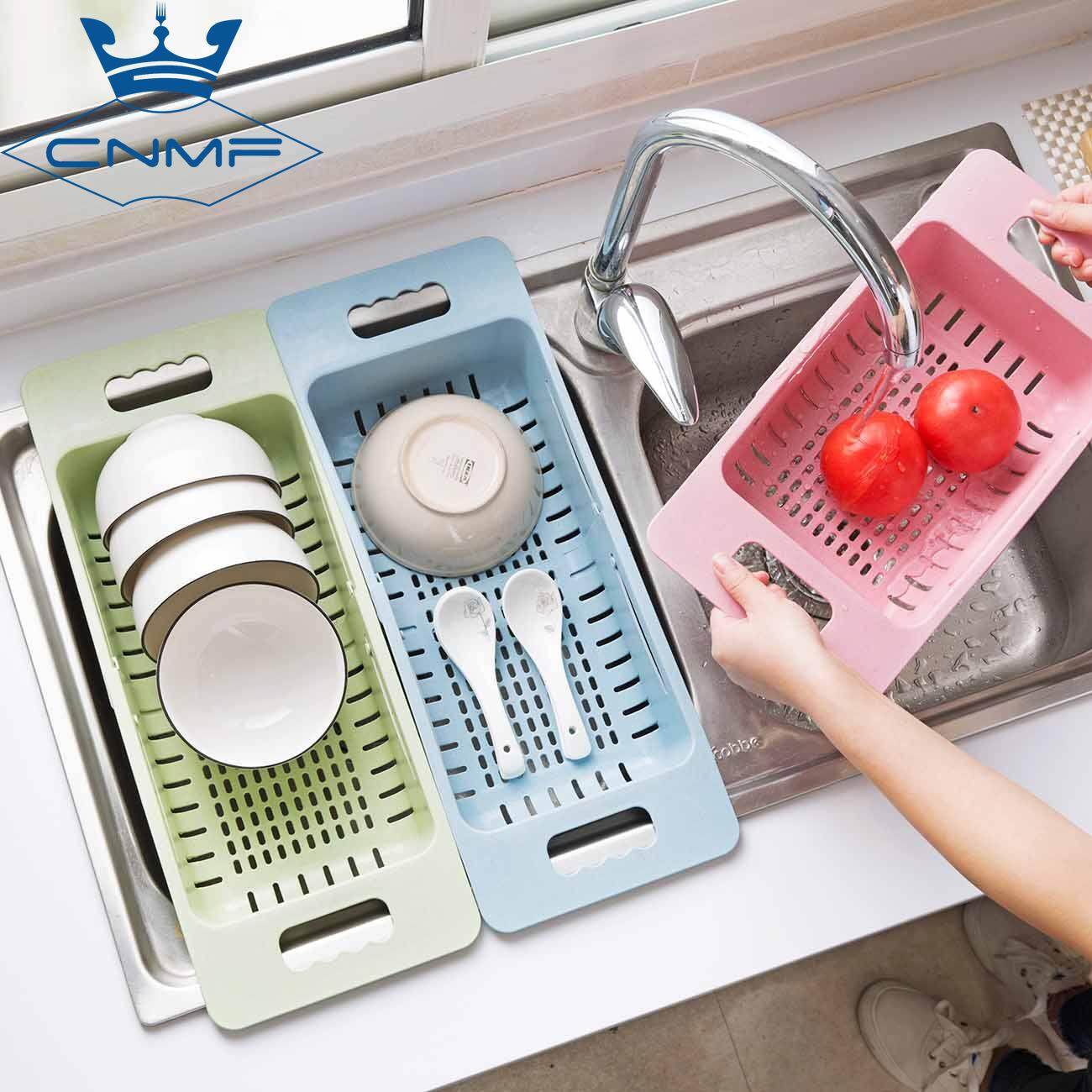Cnmf giá thoát nước bồn rửa có thể thu vào, giá đựng bộ đồ ăn nhà bếp