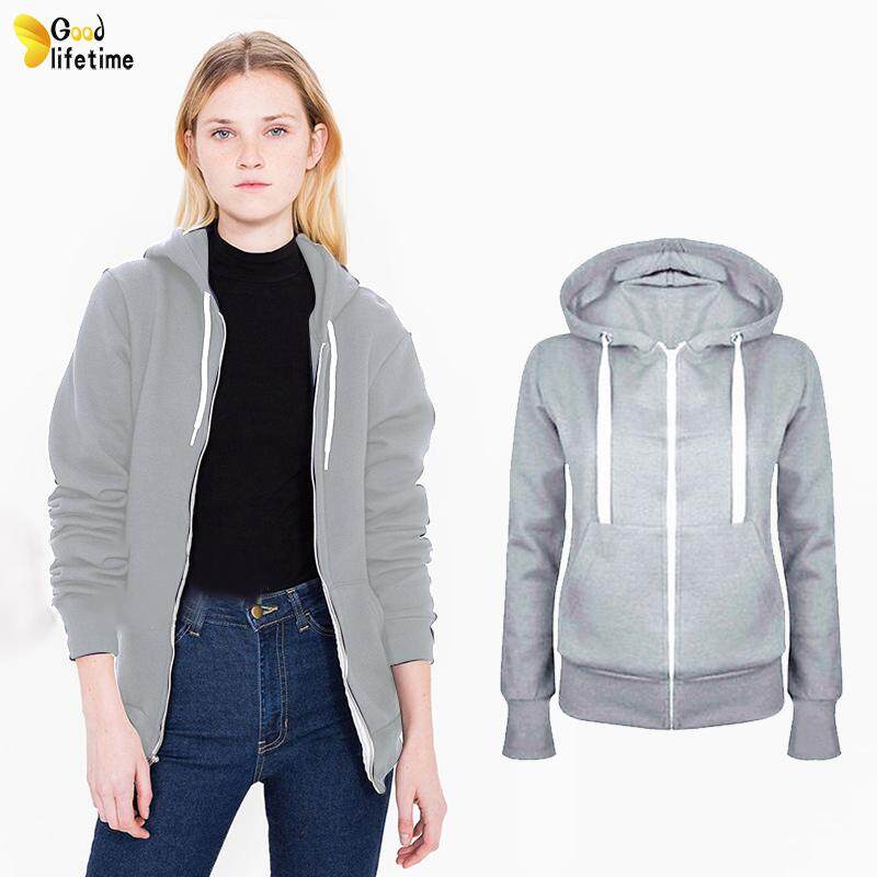 grey zip up hoodies womens