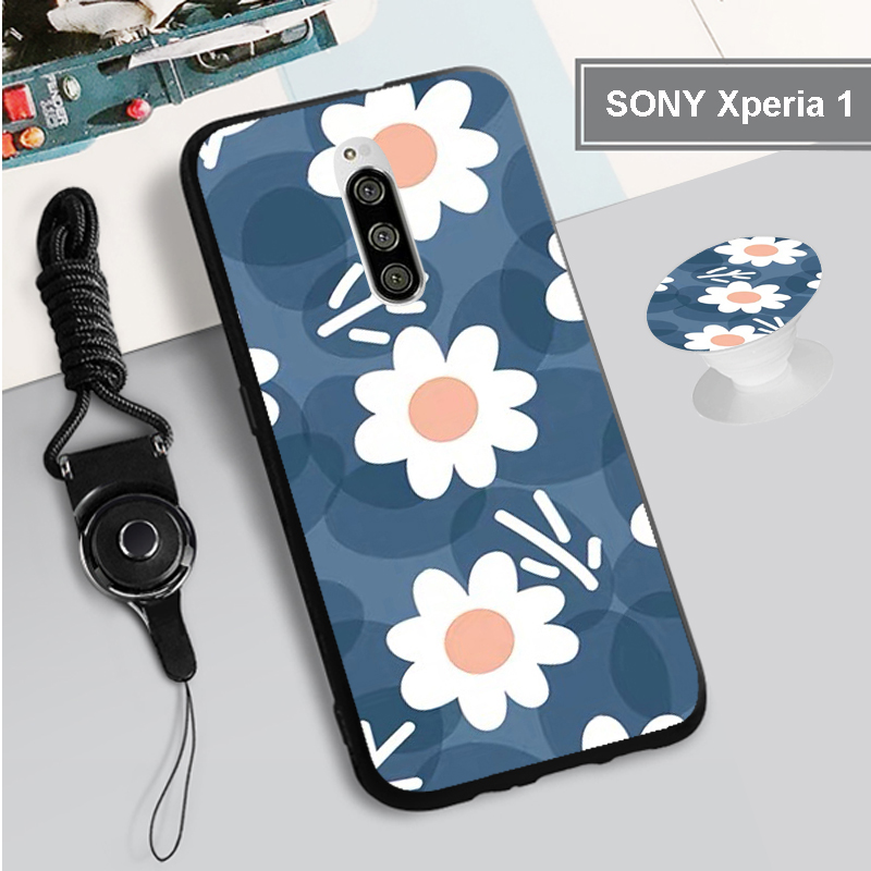 For sony xperia 1/10/10 plus/i4293/c3/s55t/s55u/c4/e5363/e5333/e5306 silicon soft case cover with the ring and rope