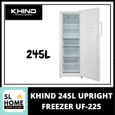 {KL & Klang Valley Area Only}KHIND UF-225 245L UPRIGHT FREEZER WITH QUICK FREEZING