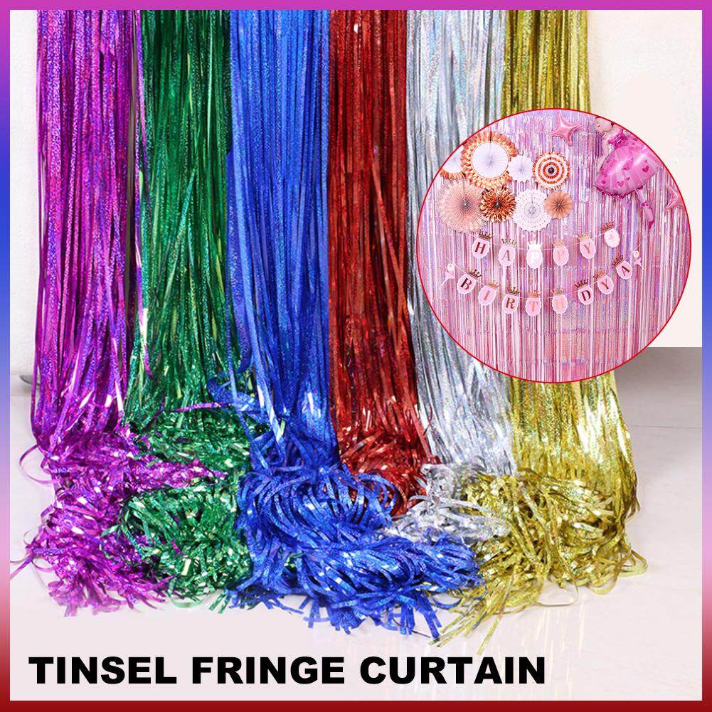 1M Bachelorette Party Backdrop Curtains Glitter Gold Tinsel Fringe Foil Curtain Birthday Wedding Decoration Adult Anniversary Decor