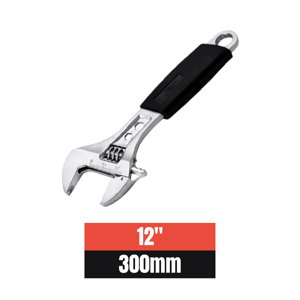 JETECH 10" 12" Softgrip Adjustable Wrench Professional Shifter Spanner