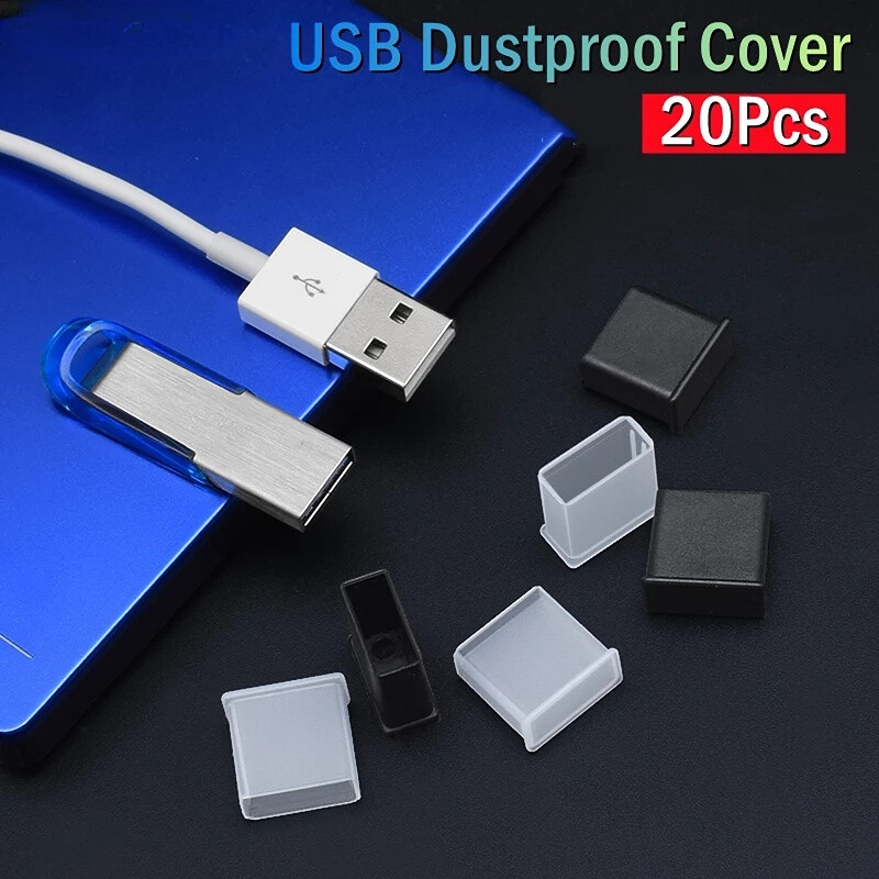 20/10/1Pcs Loại USB A Nam Chống Bụi Cắm Stopper Cap Bìa Protector USB Dòng Dữ Liệu Tay Áo Bảo Vệ USB Chống Bụi Che