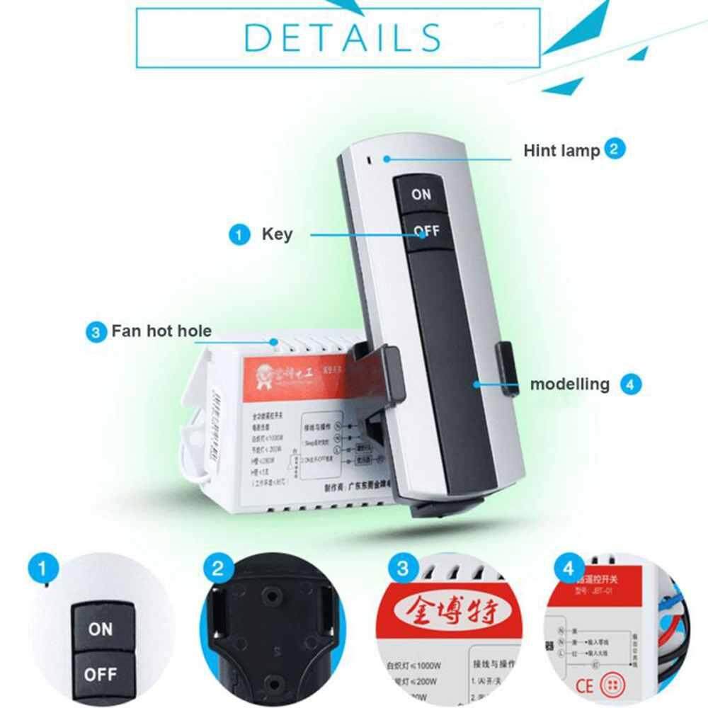 Doxiy 1/2/3 Cara On/Off Ac Penerima Nirkabel Lampu Cahaya Remot Kontrol Switch 200 V-240 V penjualan Terlaris Smart Saklar Nirkabel Pengendali Jarak Jauh Lampu Switch