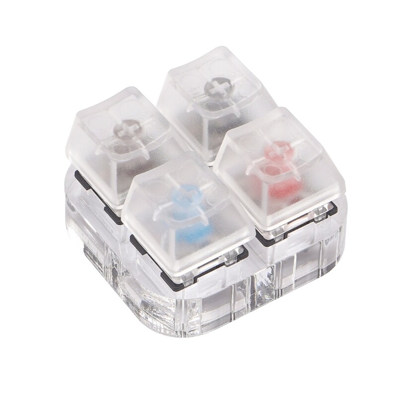 Dụng Cụ Kiểm Tra 4 Nắp Khóa, Gateron MX Switches Bộ Kiểm Tra Bàn Phím, Phím Trong Suốt Bàn Phím Cơ PCB Mẫu