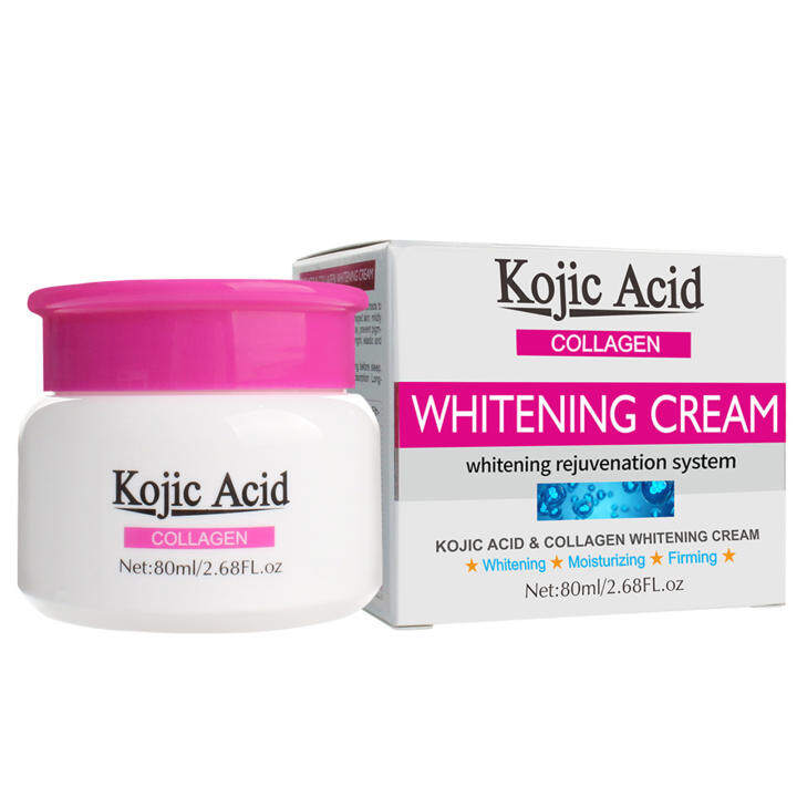 LADES【Kojic Acid】 Kem Làm Trắng Collagen 80Ml Kem Làm Trắng Da Toàn Thân 80Ml Kem Dưỡng Ẩm Làm Trắng Vùng Kín Dưới Cánh Tay Và Đầu Gối