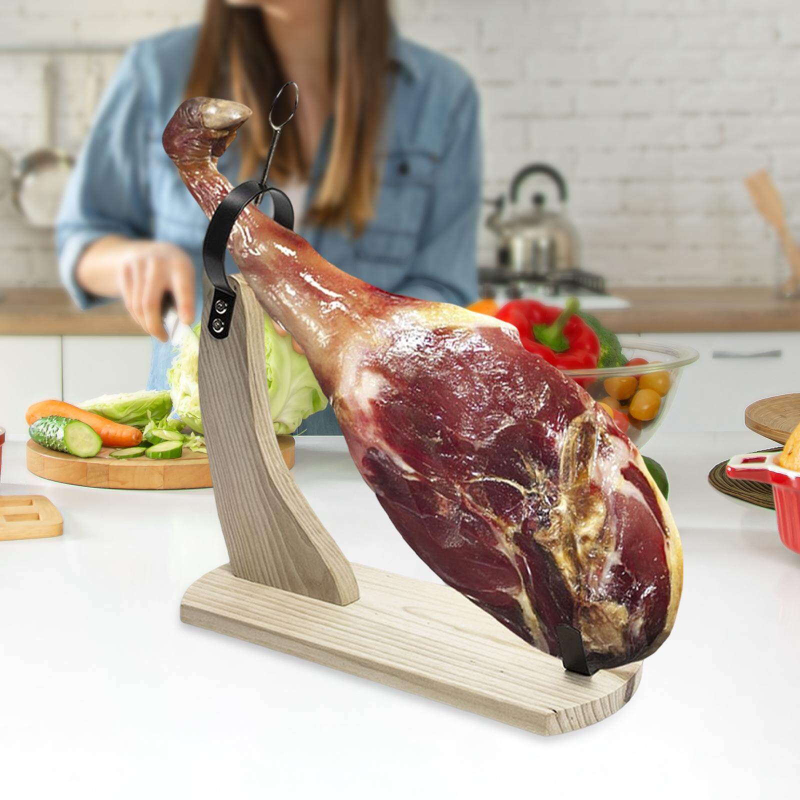 Blesiya Giá Để Giăm Bông Phụ Kiện Nhà Bếp Ổn Định Giá Cắt Giăm Bông Để Cắt Keo