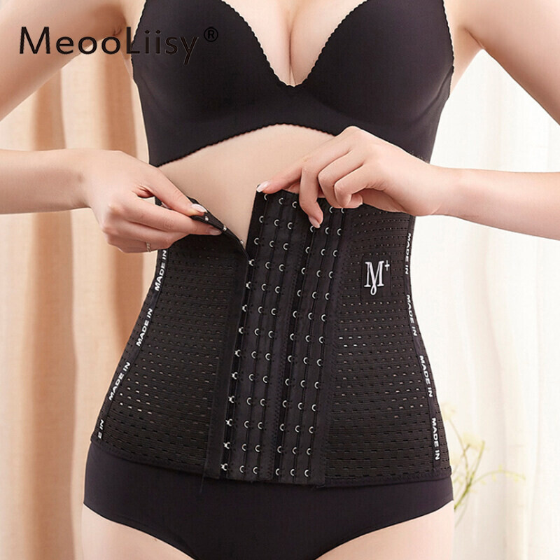 MeooLiisy S-XXL Plus Size Breathable Women Shaperwear Abdomen Belt Hollow Waist Shaping Ladies Postpartum Sports Shaping Body Clothes