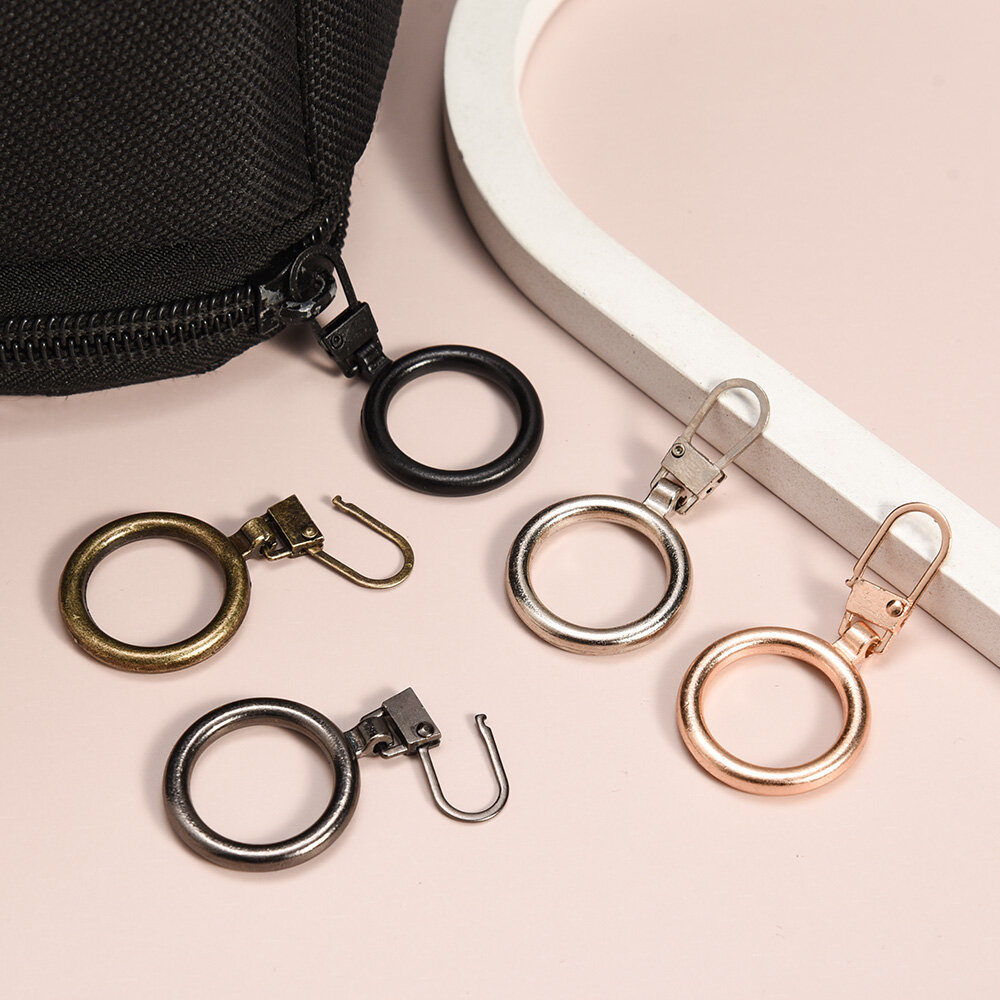 5Pcs Khóa Kéo Kim Loại Kéo Thay Thế Có Thể Tháo Rời Dây Kéo Thanh Trượt Kéo Tab Bộ Đồ Nghề Điện Cho Quần Áo Áo Khoác Tự Làm Thủ Công MaY Đầu Zip