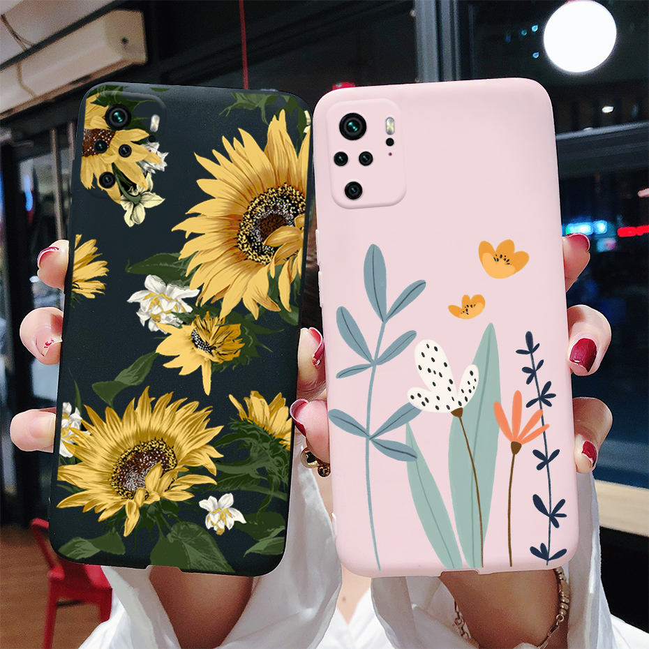 Ốp Cho Xiaomi Redmi Note 10 Ốp Lưng Hoa Hướng Dương Hoa Cúc Dễ Thương Note 10S Note 10 Pro Max Ốp Điện Thoại TPU Mềm