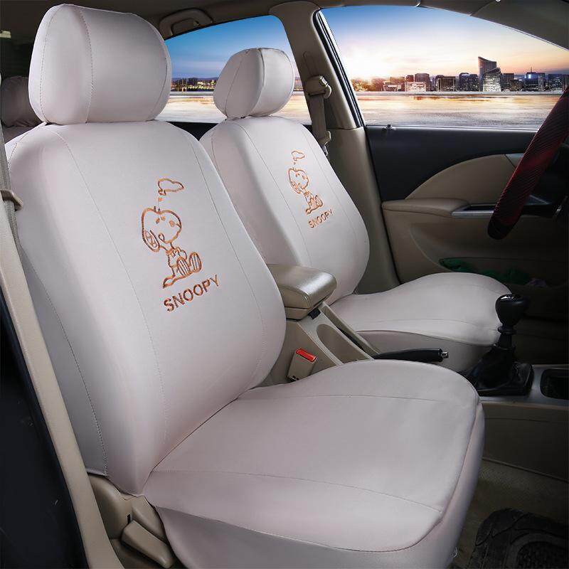 Automobiles Seat Covers Universal Lycra Cotton Knit Cartoon Cushion Cover For Car Protector