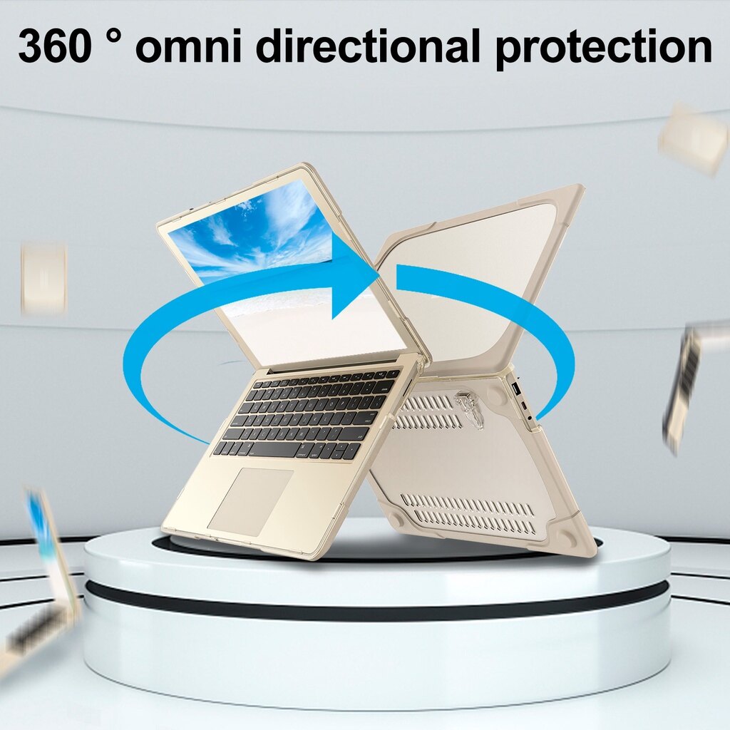 Transparent Heavy Duty Hard Shell Case for Microsoft Surface Laptop 4 / 3 15" with Metal Keyboard,Protective Cover with Kickstand for Surface Laptop 4 / 3 15 inch 2021