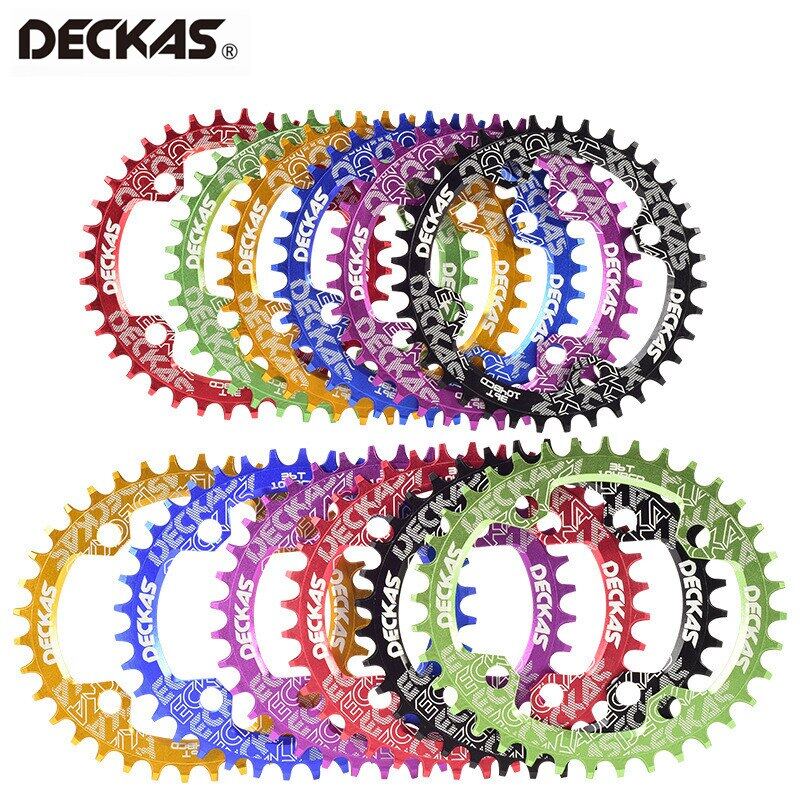 DECKAS 104bcd Bike Chainring MTB Round Narrow Wide Chain ring 32/34/36/38T  Mountain Bike bicycle Crankset Tooth Plate Parts 104 BCD for Shimano M370  