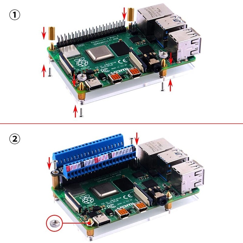 【New Arrival】 for Raspberry Pi Micro GPIO Terminal Block Breakout Board Module Expansion Board Micro Connector for Raspberry Pi 4B/3B+