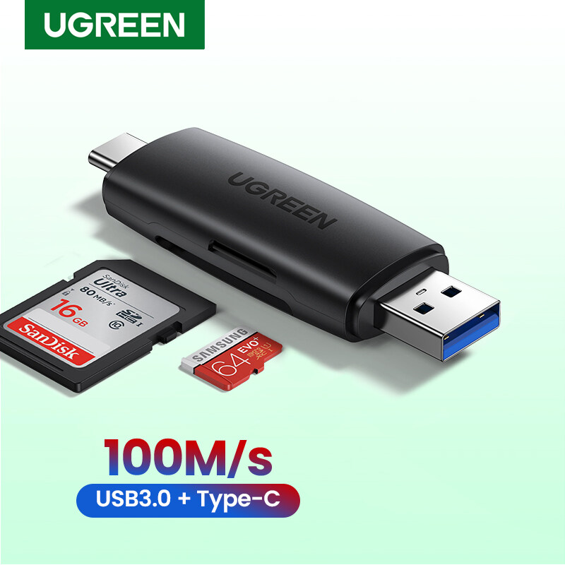 Đầu Đọc Thẻ UGREEN 2 Trong 1, USB 3.0 Bộ Chuyển Đổi Thẻ Nhớ Thông Minh SASMUNG S20 +/S10 +/S9/Note...