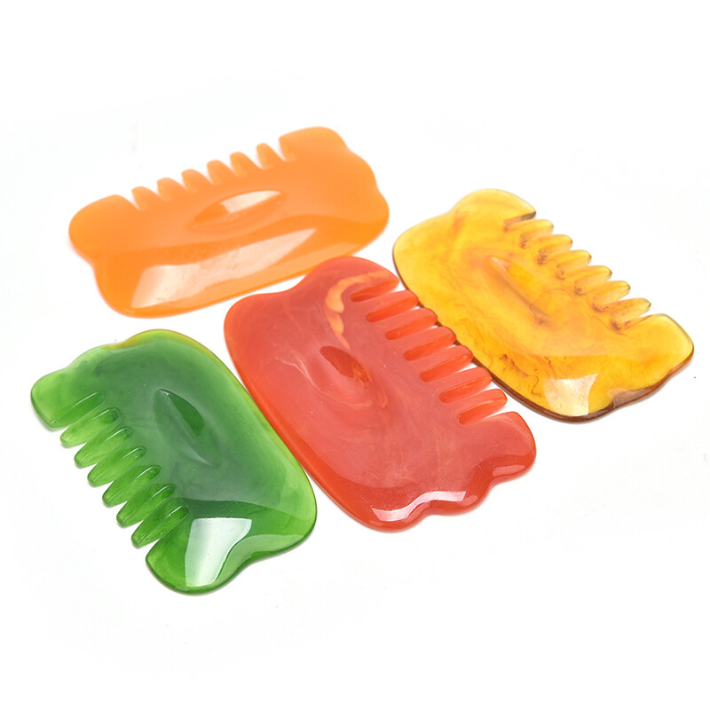 [Buytra] Natural Jade Stone Pressure Guasha Scraper Stone Head Massage Comb Healthy Tools