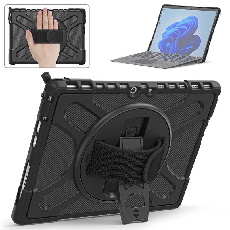 Ốp Chống Sốc Cho Surface Pro 8 Ốp Giá Đỡ Xoay Có Dây Đeo Tay