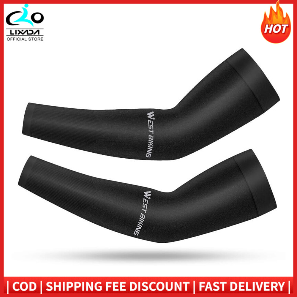 WEST BIKING UV Sun Protection Sport Arm Sleeves Sports Arm Sleeves Ice Silks UV-Protections Outdoor Fitness Compression Sleeve