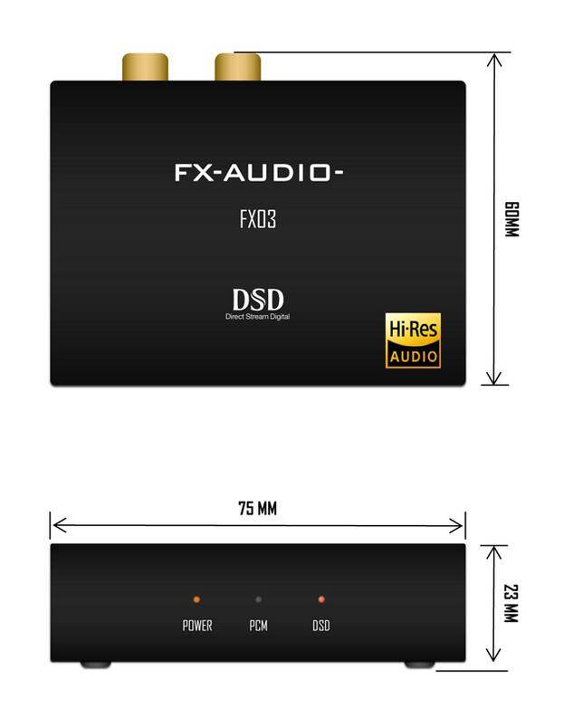 FX-AUDIO- FX-03 USB Audio decoder DAC External sound card ES9028Q2M 32Bit 384KHZ DSD256