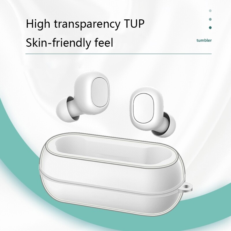 Compatible with QCY T1C Earphone Protective Cover Lightweight Case Impact-resistant Sleeve Bluetooth-compatible