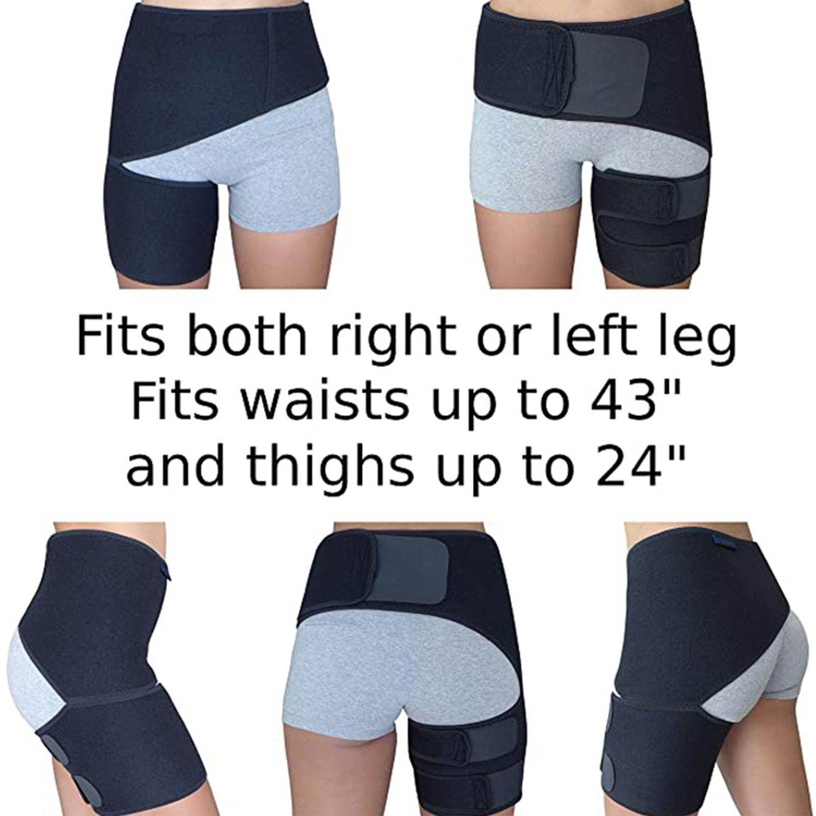 MagiDeal Groin Hip Brace Support Compression Wrap Belt for Hamstring Sciatic Nerve