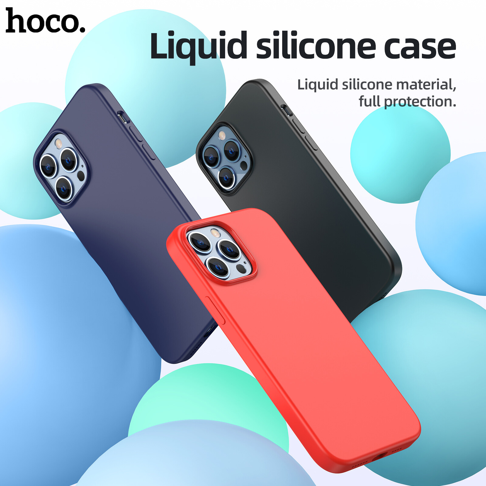 HOCO New 100% Original Silicon+PC Protective Phone Cases Covers for iPhone13 for iphone14 Pro Max.for iphon 13 Pro for Iphone 15 Pro Max  Back Soft Cover