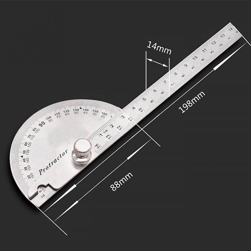 Thước đo góc đa năng 180 ° có thể điều chỉnh, chất liệu thép không gỉ - INTL