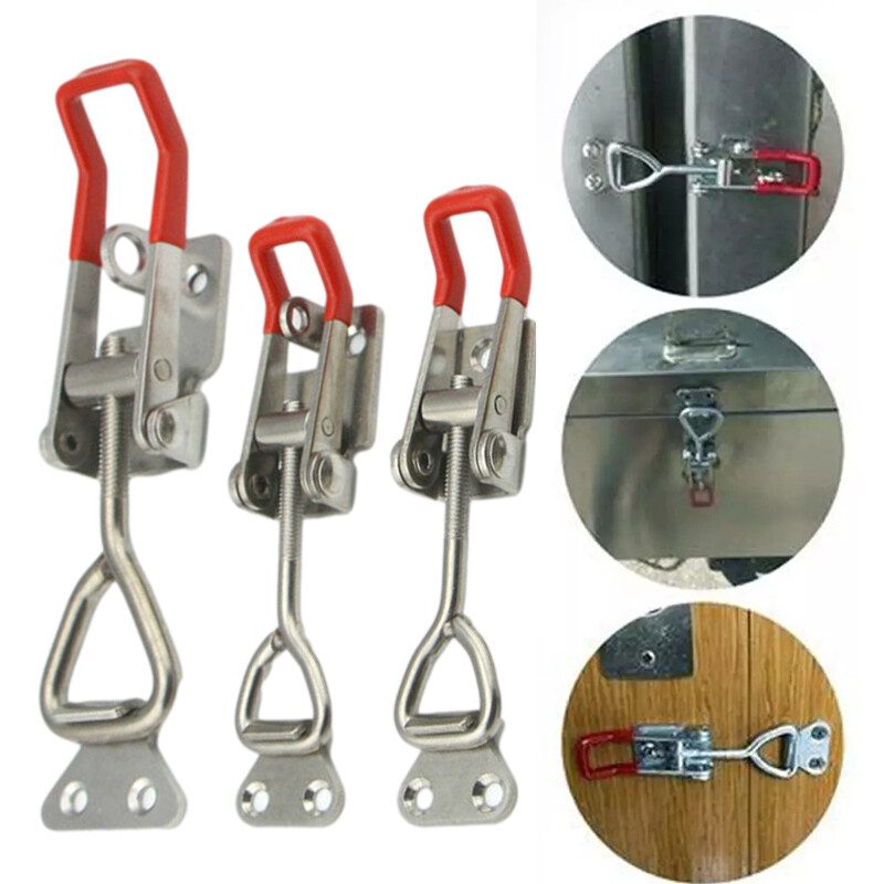HUAKUN 1PC Catch Lock Portable Cabinet Boxes Adjustable Lever Handle Clamp Toggle Latch Hasp