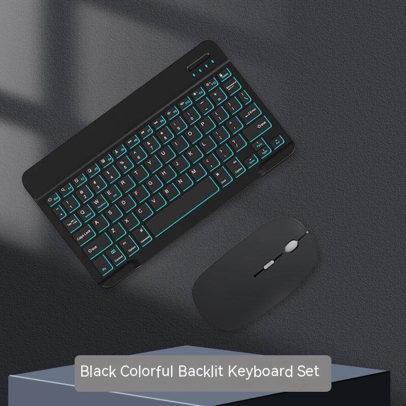 Wireless Bluetooth Keyboard Backlit Colorful Keyboard 10 inch Tri-Colour Backlit Keyboard Tri-System Bluetooth Wireless Keyboard