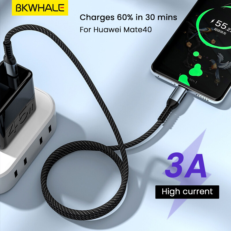 BKWHALE 60W Type C TO Type C Charge Cable 3A Fast charging USB C Data Cable