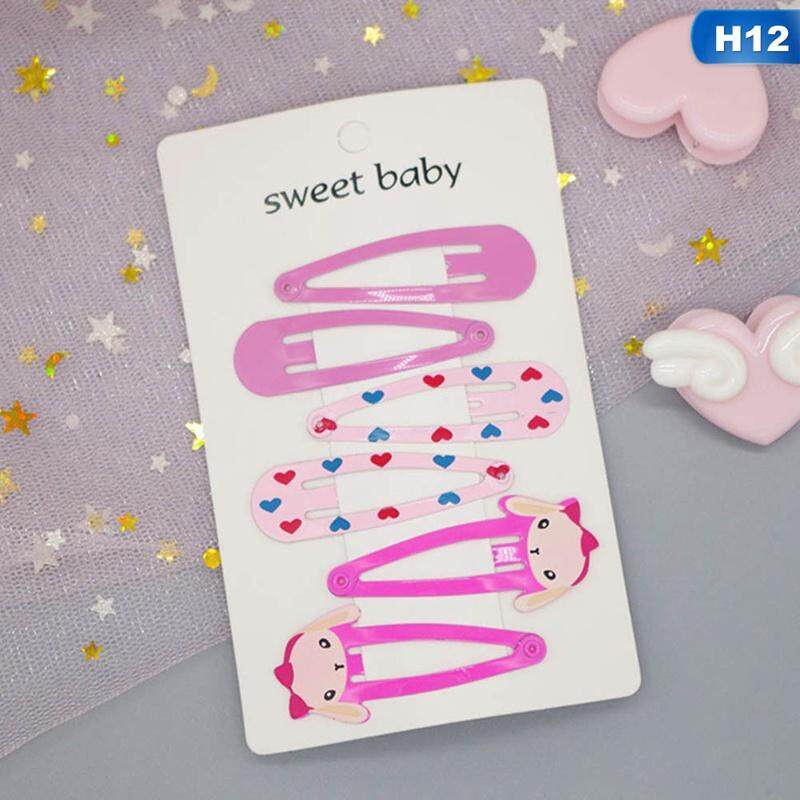 6pcs DIY Crafts Girls Hair Clip Hair Barrette Kit Infant Hairpin Kids Headwear