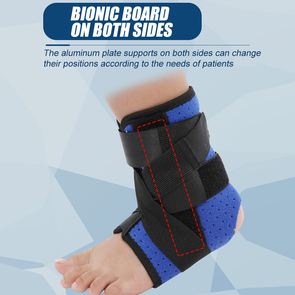 1Pcs Ankle Brace with Splint for Kids, Adjustable Ankle Stabilizer Breathable Compression Ankle Support for Sprain,Sprained Ankle, Tendon,Injury Recovery