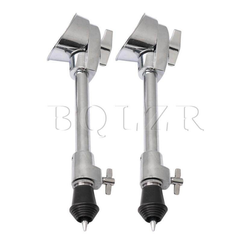 10.6x2.4in Mạ Điện Kim Loại Có Thể Điều Chỉnh Bass Spurs Chân Bộ 2 Bạc